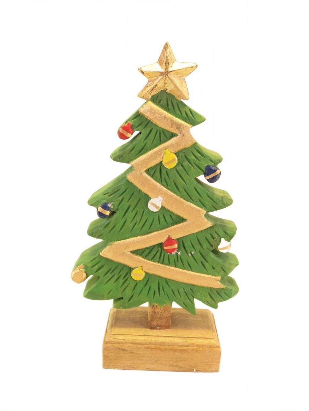 Sau Gaspar 2018 Handmade Wooden Christmas Tree Decoration 13.75"
